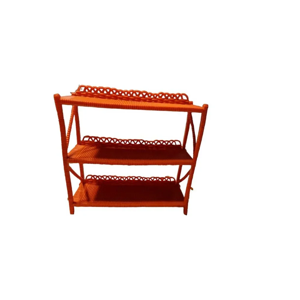 American Girl Groovy bathroom shelf shelves orange Julie + Shower curtai…